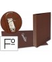 Carpeta de 2 anillas 25mm mixtas liderpapel folio carton cuero forrado compresor plastico