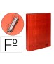 Carpeta de 2 anillas 40mm mixtas liderpapel folio carton cuero forrado compresor plastico