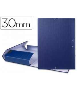 Carpeta proyectos liderpapel folio lomo 30mm carton forrado azul