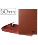 Carpeta proyectos liderpapel folio lomo 50mm carton forrado cuero