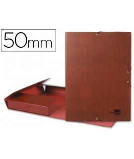 Carpeta proyectos liderpapel folio lomo 50mm carton forrado cuero