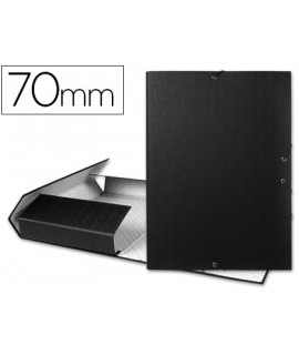 Carpeta proyectos liderpapel folio lomo 70mm carton forrado negra