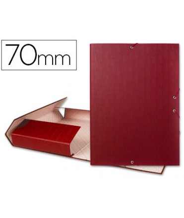 Carpeta proyectos liderpapel folio lomo 70mm carton forrado roja