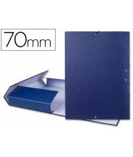 Carpeta proyectos liderpapel folio lomo 70mm carton forrado azul