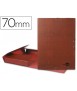 Carpeta proyectos liderpapel folio lomo 70mm carton forrado cuero