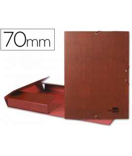 Carpeta proyectos liderpapel folio lomo 70mm carton forrado cuero