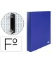 Folder of 2 25mm mixed rings liderpapel paper-lined cardboard folio coat blue plastic compressor