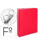 Carpeta de 2 anillas 40mm mixtas liderpapel folio carton forrado paper coat plastico color rojo