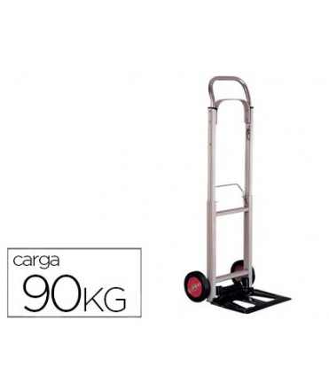 Carretilla portapaquetes q-connect con ruedas plegablesen aluminio carga 90 kg 1110x390x410 mm