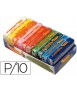 Plastilina jovi 70 tamaño pequeño bandeja de 10 unidades colores surtidos