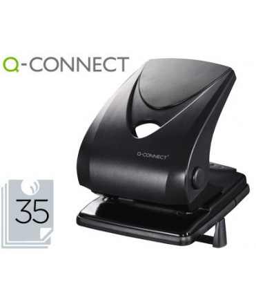 Taladrador q-connect kf01236 2 taladros color negro abertura 3,5 mm capacidad 40 hojas