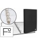 Carpeta de 4 anillas 25mm mixtas liderpapel folio carton forrado paper coat negra