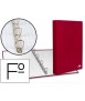 Carpeta de 4 anillas 25mm mixtas liderpapel folio carton forrado paper coat color rojo