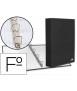 Carpeta de 4 anillas 40mm mixtas liderpapel folio carton forrado paper coat negra