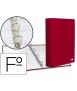Folder of 4 rings 40mm mixed liderpapel cardboard sheet lined paper coat red color