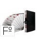 Bellows folder liderpapel black lined cardboard
