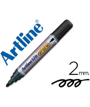 Rotulador artline marcador permanente 170 negro punta redonda 2 mm antisecado