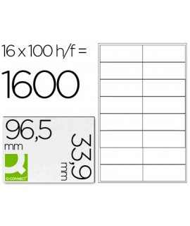 Adhesive Label q-connect KF10651 Size 96.5x33.9mm Ink-Jet Laser Copier Box with 100 Din A4 Sheets