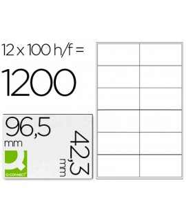 Adhesive Label q-connect KF10652 Size 96.5x42.3mm Ink-Jet Laser Copier Box with 100 Din A4 Sheets