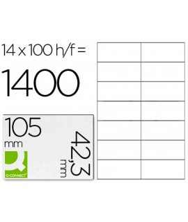 q-connect Adhesive Label KF10656 Size 105x42.3mm Ink-Jet Laser Copier Box with 100 DIN A4 Sheets