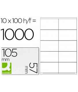 Adhesive Label q-connect KF10658 Size 105x57mm Ink-Jet Laser Copier Box with 100 DIN A4 Sheets