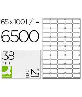Adhesive Label q-connect KF01581 Size 38.1x21.2mm Ink-Jet Laser Copier Box with 100 DIN A4 Sheets