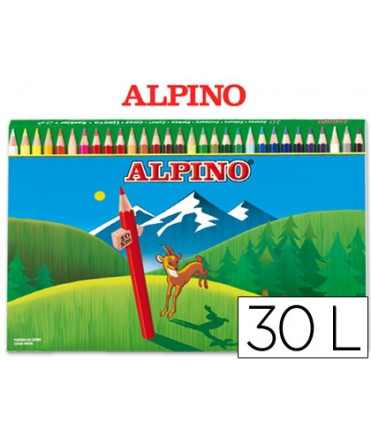 Lapices de colores alpino 659 caja de 30 colores largos