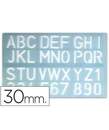 Plantilla liderpapel rotulacion letras y numeros 30 mm