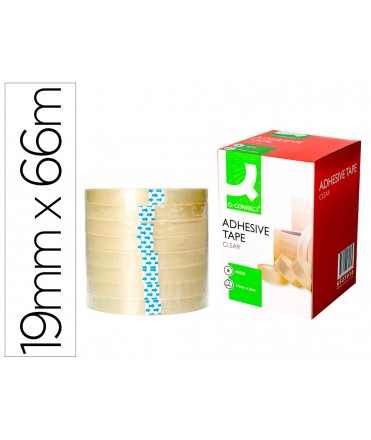 Cinta adhesiva q-connect transparente 66 m x 19 mm