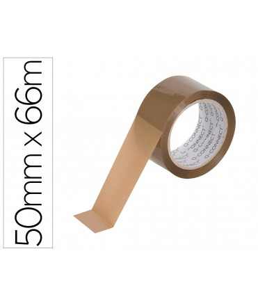 Cinta adhesiva q-connect polipropileno havana 66 m x 50 mm para embalaje