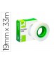 Cinta adhesiva q-connect invisible 33 mt x 19 mm