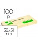 Bloc de notas adhesivas quita y pon q-connect 38x51 mm con 100 hojas