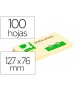 Removable and q-connect sticky notepad 76x127 mm with 100 sheets