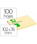 Bloc de notas adhesivas quita y pon q-connect 76x102 mm con 100 hojas
