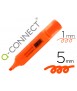 Rotulador q-connect fluorescente naranja punta biselada