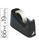 Portarrollo sobremesa q-connect plastico para cintas de 33 y 66 m color negro