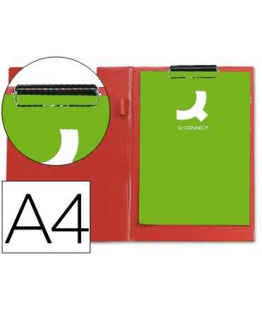 Carpeta q-connect miniclips plastico din a4 roja