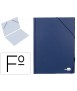 Carpeta liderpapel gomas folio sencilla pvc azul