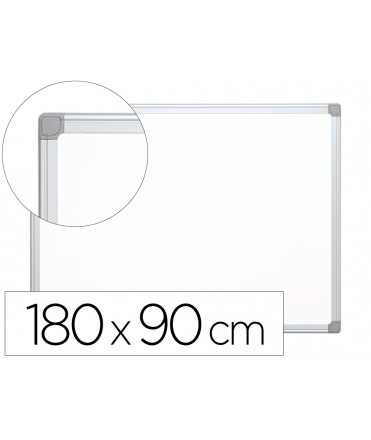 Pizarra blanca q-connect melamina marco de aluminio 180x90 cm