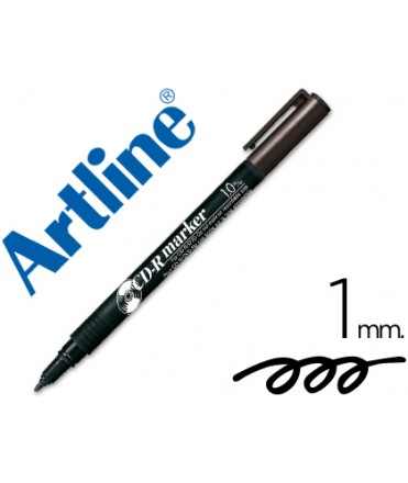 Rotulador artline para cd punta de fibra permanente ek-884 negro -punta redonda 1.0 mm