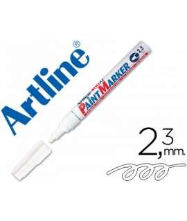 Rotulador artline marcador permanente ek-400 xf blanco punta redonda 2.3 mm metal caucho y plastico