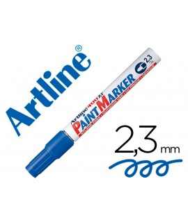Rotulador artline marcador permanente ek-400 xf azul -punta redonda 2.3 mm -metal caucho y plastico