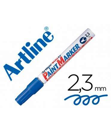 Rotulador artline marcador permanente ek-400 xf azul -punta redonda 2.3 mm -metal caucho y plastico