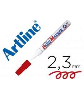 Rotulador artline marcador permanente ek-400 xf rojo -punta redonda 2.3 mm -metal caucho y plastico