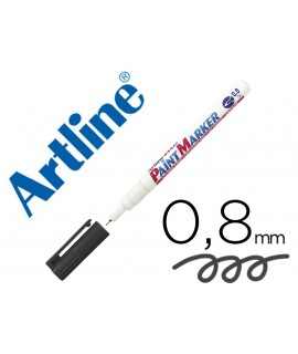 Rotulador artline marcador permanente ek-444 xf negro -punta redonda 0.8 mm -metal caucho y plastico