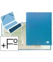 Carpeta clasificadora liderpapel 12 departamentos folio prolongado carton forrado celeste