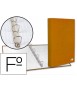 Folder of 4 25mm mixed rings liderpapel cardboard sheet lined paper coat orange