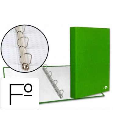 Folder of 4 mixed 25mm rings liderpapel cardboard sheet lined with frosty green coat paper