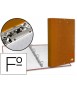 Folder of 4 rings 25mm round liderpapel cardboard folio lined paper coat orange with miniclip and flaps