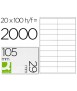 Adhesive label q-connect kf26093 size 105x29 mm ink-jet laser photocopier box 100 h din a4 esp.hacienda